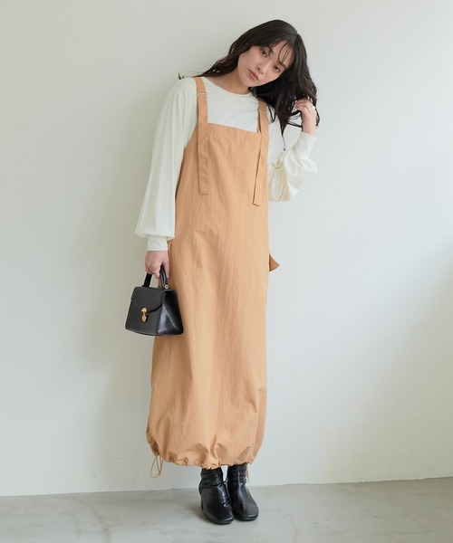 セール】はっ水裾ドロストナイロンジャンスカ【リサイクル