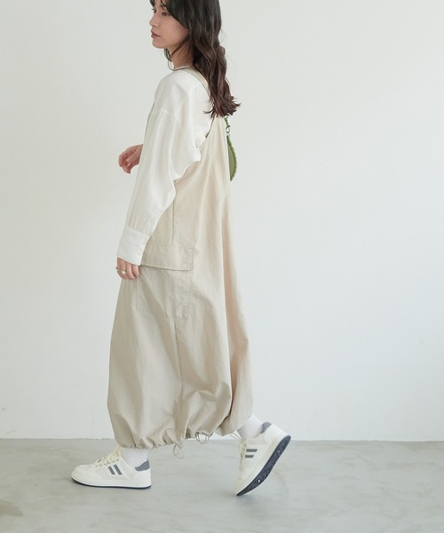 はっ水裾ドロストナイロンジャンスカ【リサイクル】（ワンピース