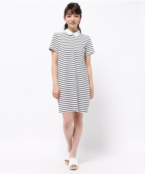 earth music&ecology（アースミュージックアンドエコロジー）の「ボーダーサックワンピース（ワンピース・レディース・アイボリー/ネイビー/ブルー・SMALL/MEDIUM）」の7枚目の写真