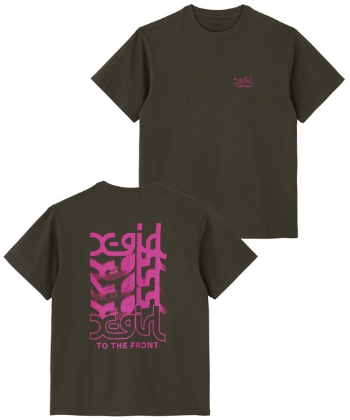 早い者勝ち 大人気 X-girl BLURRY LOGO S/S TEE 後ろに大胆ロゴ X-girl（エックスガール）の「BLURRY LOGO S/S TEE（Tシャツ