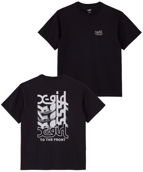 早い者勝ち 大人気 X-girl BLURRY LOGO S/S TEE 後ろに大胆ロゴ X-girl(エックスガール)の「BLURRY LOGO S/S TEE(Tシャツ