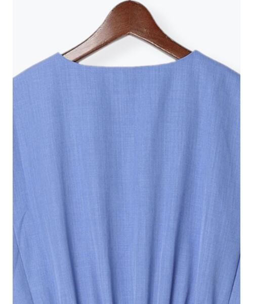 Te chichi(テチチ)の「ギャザー切替ワンピース(ワンピース・レディース・グリーン/ネイビー/ブルー・F)」の12枚目の写真