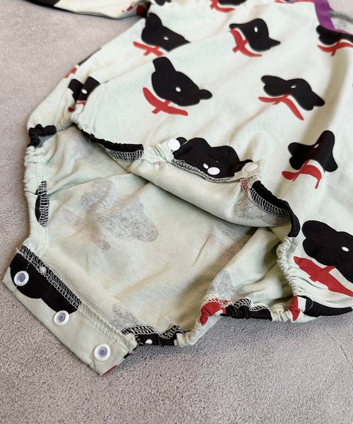 HOGAN RANCH WEAR(ホーガンランチウエア)の「ソウガラナガソデボディシャツ(70~80cm)(ロンパース・キッズ・ベージュ/グリーン/ライトグリーン・70/80)」の6枚目の写真