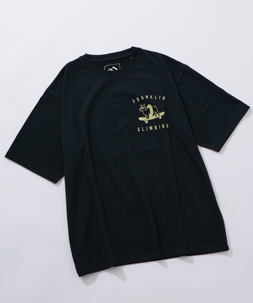 Franklin Climbing（フランクリンクライミング）の「【Franklin Climbing】ブルドッグ＆スケートグラフィックテックショートスリーブTee（Tシャツ/カットソー・メンズ・ホワイト/ブラック・MEDIUM/LARGE）」の12枚目の写真