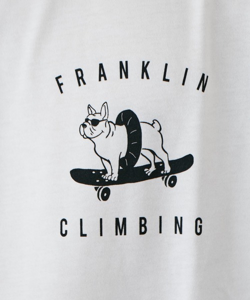 Franklin Climbing（フランクリンクライミング）の「【Franklin Climbing】ブルドッグ＆スケートグラフィックテックショートスリーブTee（Tシャツ/カットソー・メンズ・ホワイト/ブラック・MEDIUM/LARGE）」の9枚目の写真