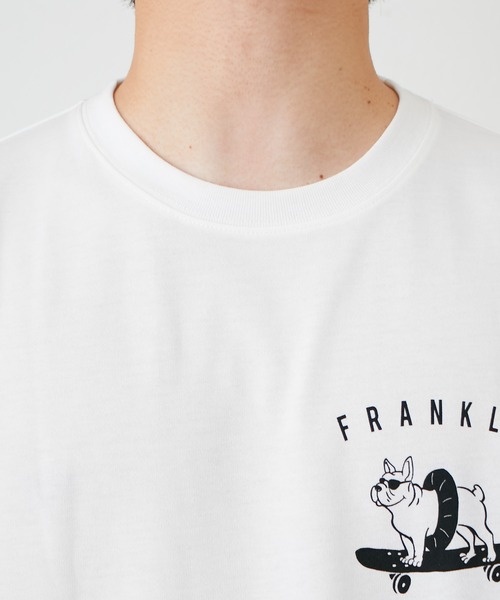Franklin Climbing（フランクリンクライミング）の「【Franklin Climbing】ブルドッグ＆スケートグラフィックテックショートスリーブTee（Tシャツ/カットソー・メンズ・ホワイト/ブラック・MEDIUM/LARGE）」の4枚目の写真