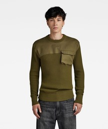 ARMY KNITTED SWEATER/ミリタリーディテールセーター