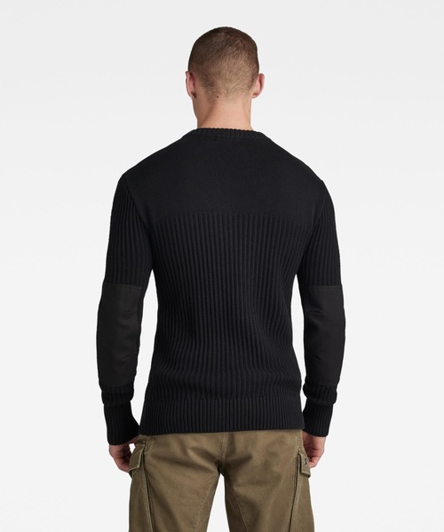 G-STAR(ジースター)の「ARMY KNITTED SWEATER/ミリタリーディテールセーター(ニット/セーター・メンズ・ダークオリーブ/ダークブラック・SMALL/LARGE/MEDIUM/X-LARGE/X-SMALL)」の4枚目の写真