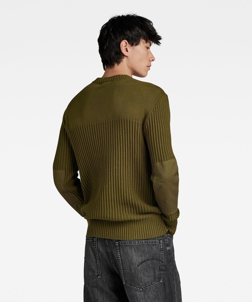 G-STAR(ジースター)の「ARMY KNITTED SWEATER/ミリタリーディテールセーター(ニット/セーター・メンズ・ダークオリーブ/ダークブラック・SMALL/LARGE/MEDIUM/X-LARGE/X-SMALL)」の8枚目の写真
