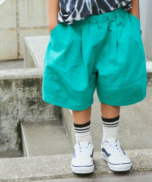 PAIRMANON STREET(ペアマノンストリート)の「【PAIRMANON STREET】バルーンシルエットツイルショートパンツ(その他パンツ・キッズ・ベージュ/イエロー/ブラック/グリーン・130/110/90/140/120/150/100)」の3枚目の写真