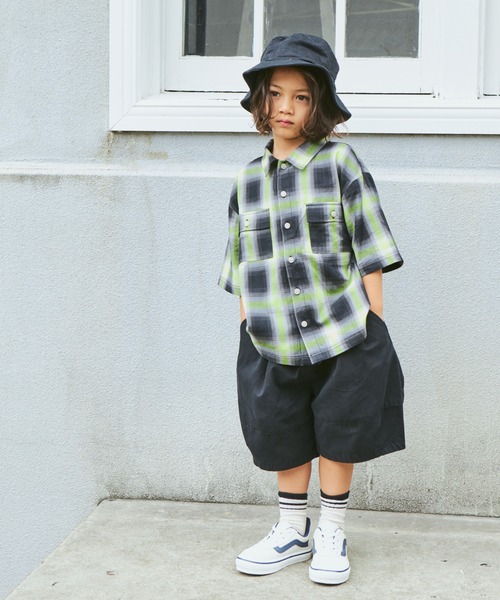 PAIRMANON STREET(ペアマノンストリート)の「【PAIRMANON STREET】バルーンシルエットツイルショートパンツ(その他パンツ・キッズ・ベージュ/イエロー/ブラック/グリーン・130/110/90/140/120/150/100)」の6枚目の写真