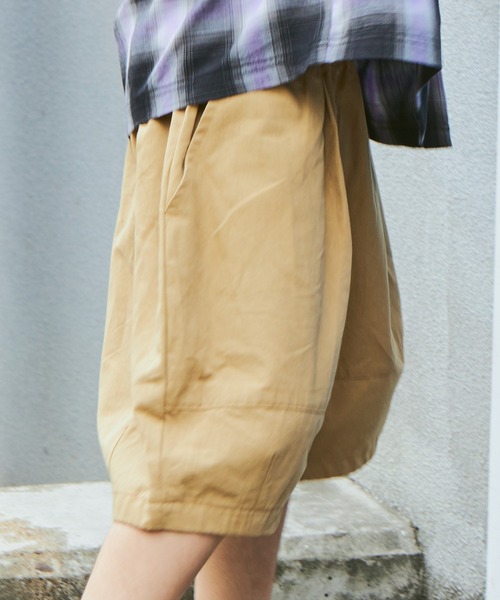 PAIRMANON STREET(ペアマノンストリート)の「【PAIRMANON STREET】バルーンシルエットツイルショートパンツ(その他パンツ・キッズ・ベージュ/イエロー/ブラック/グリーン・130/110/90/140/120/150/100)」の7枚目の写真