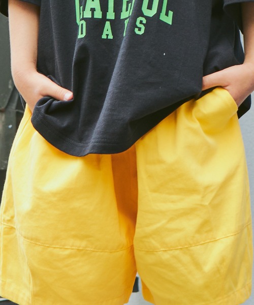 PAIRMANON STREET(ペアマノンストリート)の「【PAIRMANON STREET】バルーンシルエットツイルショートパンツ(その他パンツ・キッズ・ベージュ/イエロー/ブラック/グリーン・130/110/90/140/120/150/100)」の11枚目の写真