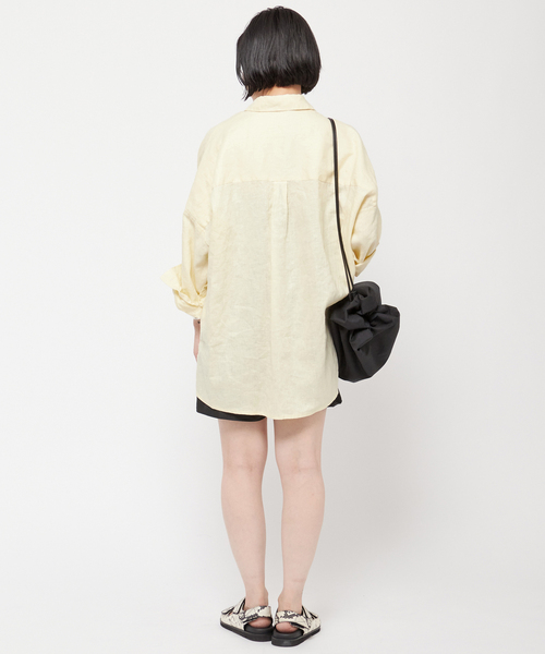 AP STUDIO（エーピーストゥディオ）の「リネンウォッシュシャツ（シャツ/ブラウス・レディース・ホワイト/イエロー・FREE）」の7枚目の写真