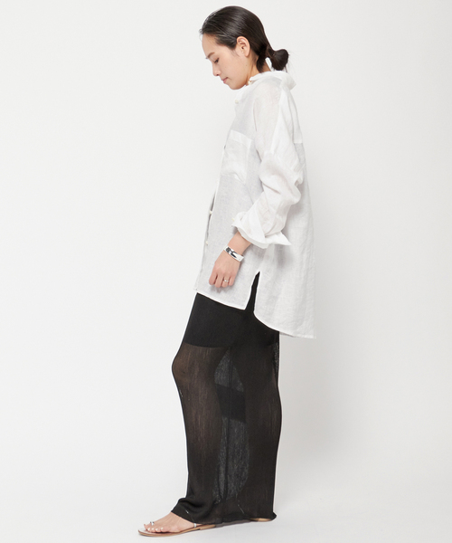 AP STUDIO（エーピーストゥディオ）の「リネンウォッシュシャツ（シャツ/ブラウス・レディース・ホワイト/イエロー・FREE）」の11枚目の写真