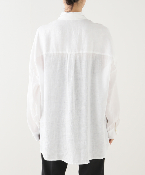 AP STUDIO（エーピーストゥディオ）の「リネンウォッシュシャツ（シャツ/ブラウス・レディース・ホワイト/イエロー・FREE）」の15枚目の写真