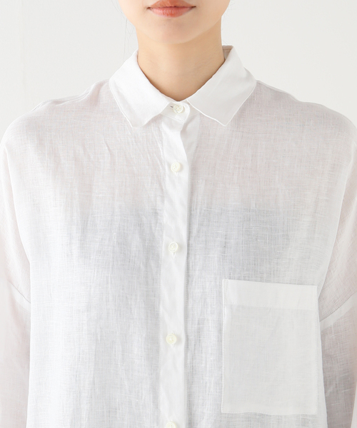 AP STUDIO（エーピーストゥディオ）の「リネンウォッシュシャツ（シャツ/ブラウス・レディース・ホワイト/イエロー・FREE）」の16枚目の写真