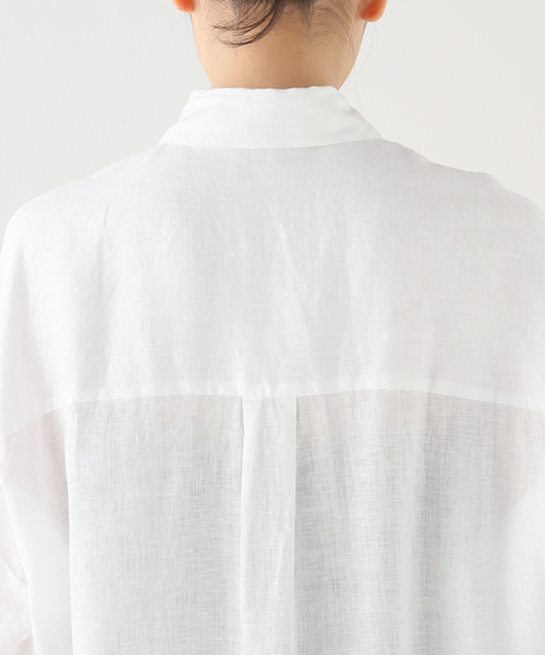 AP STUDIO（エーピーストゥディオ）の「リネンウォッシュシャツ（シャツ/ブラウス・レディース・ホワイト/イエロー・FREE）」の17枚目の写真