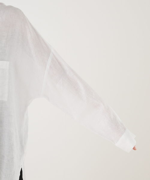 AP STUDIO（エーピーストゥディオ）の「リネンウォッシュシャツ（シャツ/ブラウス・レディース・ホワイト/イエロー・FREE）」の18枚目の写真