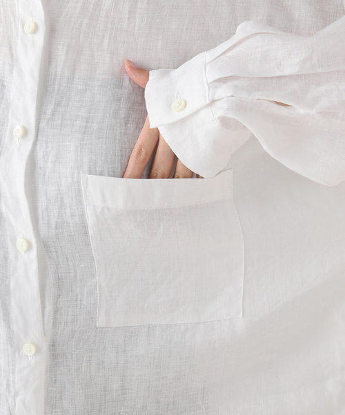 AP STUDIO（エーピーストゥディオ）の「リネンウォッシュシャツ（シャツ/ブラウス・レディース・ホワイト/イエロー・FREE）」の20枚目の写真