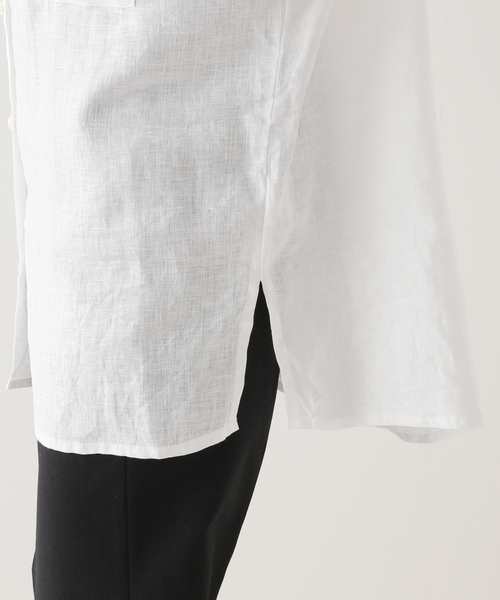 AP STUDIO（エーピーストゥディオ）の「リネンウォッシュシャツ（シャツ/ブラウス・レディース・ホワイト/イエロー・FREE）」の22枚目の写真