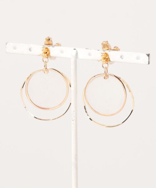 tone(トーン)の「【Riko】ハーキマ×シェルプレート2WAYピアス(MA)(ピアス(両耳用)・レディース・ピンク/ホワイト・FREE)」の8枚目の写真