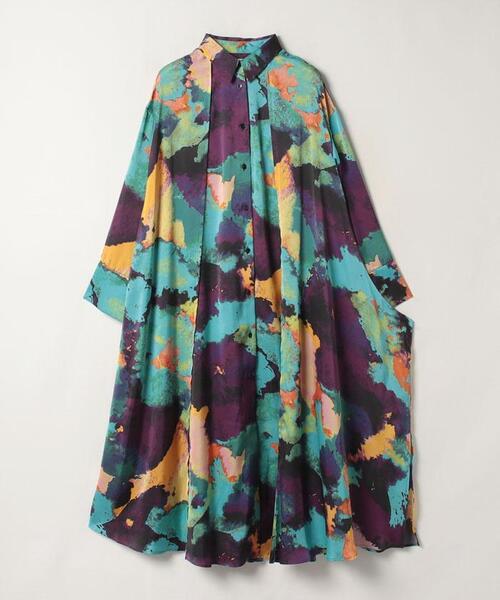 LANVIN en Bleu(ランバンオンブルー)の「アートプリントシャツワンピース(シャツワンピース・レディース・ブルー/パープル系その他・38/36)」の3枚目の写真