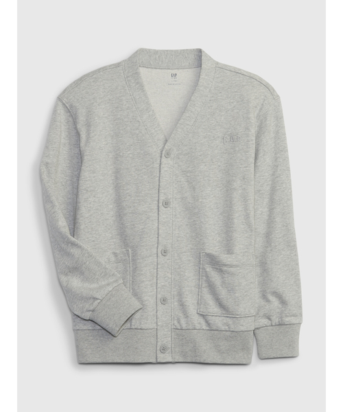 GAP(ギャップ)の「スウェットカーディガン (キッズ)(カーディガン/ボレロ・キッズ・グレー/アイボリー/ネイビー・M/XXL/XL/S/XS/L)」の1枚目の写真