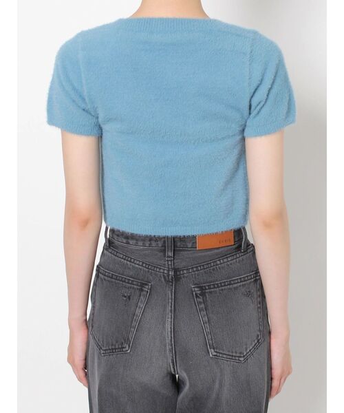 EVRIS（エヴリス）の「チェーンショートニットトップス（ニット/セーター・レディース・ブルー/ブラック/アイボリー・FREE）」の21枚目の写真