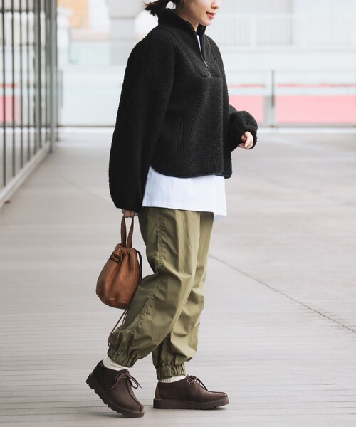 B:MING by BEAMS（ビーミングバイビームス）の「B:MING by BEAMS / ボア ハーフジップ プルオーバー（その他トップス・レディース・ブラック/オリーブ/アイボリー・FREE）」の6枚目の写真