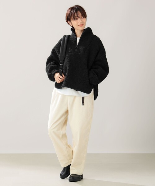 B:MING by BEAMS（ビーミングバイビームス）の「B:MING by BEAMS / ボア ハーフジップ プルオーバー（その他トップス・レディース・ブラック/オリーブ/アイボリー・FREE）」の10枚目の写真
