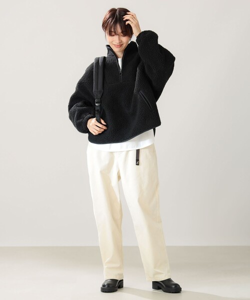 B:MING by BEAMS（ビーミングバイビームス）の「B:MING by BEAMS / ボア ハーフジップ プルオーバー（その他トップス・レディース・ブラック/オリーブ/アイボリー・FREE）」の11枚目の写真
