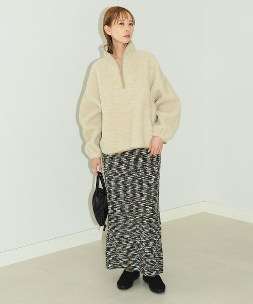 B:MING by BEAMS（ビーミングバイビームス）の「B:MING by BEAMS / ボア ハーフジップ プルオーバー（その他トップス・レディース・ブラック/オリーブ/アイボリー・FREE）」の15枚目の写真