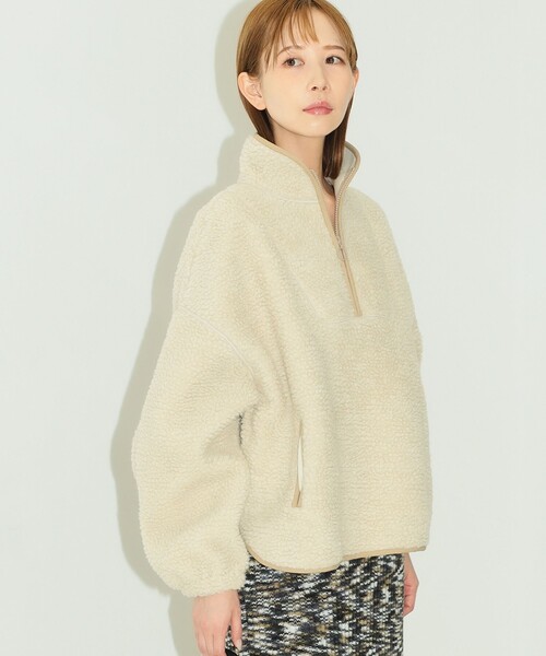 B:MING by BEAMS（ビーミングバイビームス）の「B:MING by BEAMS / ボア ハーフジップ プルオーバー（その他トップス・レディース・ブラック/オリーブ/アイボリー・FREE）」の17枚目の写真