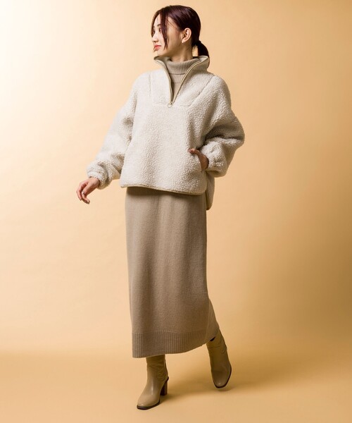 B:MING by BEAMS（ビーミングバイビームス）の「B:MING by BEAMS / ボア ハーフジップ プルオーバー（その他トップス・レディース・ブラック/オリーブ/アイボリー・FREE）」の18枚目の写真