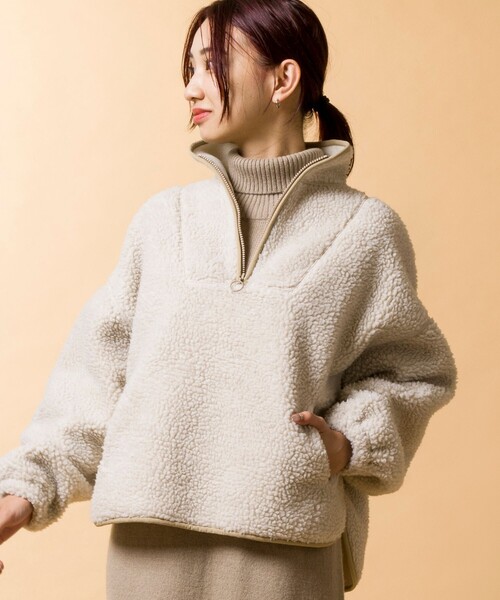 B:MING by BEAMS（ビーミングバイビームス）の「B:MING by BEAMS / ボア ハーフジップ プルオーバー（その他トップス・レディース・ブラック/オリーブ/アイボリー・FREE）」の19枚目の写真