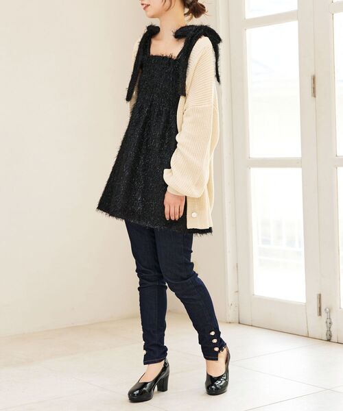 MAJESTIC LEGON（マジェスティックレゴン）の「マルチway肩リボンビスチェ（ベスト・レディース・ブルー/アイボリー/ブラック系その他/ブラック・MEDIUM）」の3枚目の写真