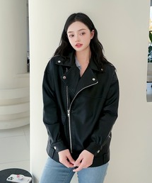 オーバーサイズ」に該当するライダースジャケットファッション通販