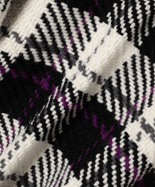 John branigan（ジョンブラニガン）の「【SHIPS別注】John branigan:ツイード 羽織り ジャケット ◇（ノーカラージャケット・レディース・オリーブ/オフホワイト/ベージュ・ONE SIZE）」の5枚目の写真