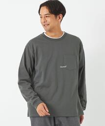 UNIVERSAL OVERALL | 【別注】＜UNIVERSAL OVERALL＞GLR ロゴ エンブロイダリー ポケット Tシャツ(Tシャツ/カットソー)
