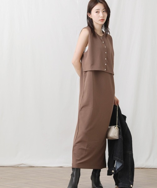 Gready Brilliant(グレディブリリアン)の「2WAYジャンスカ(ジャンパースカート・レディース・モカ/ブラック・FREE)」の14枚目の写真