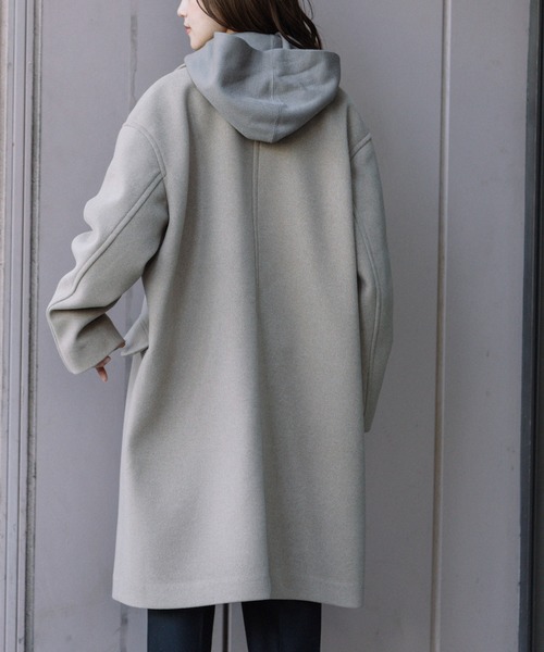 Munich（ミューニック）の「マイクロシープダブルジャージダブルブレストコート（チェスターコート・レディース・ブラック/モカ/オレンジ・S/XS）」の19枚目の写真