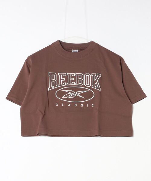 Reebok(リーボック)の「ビッグロゴ クロップド Tシャツ / CL AE BIG LOGO CROP TEE(Tシャツ/カットソー・レディース・マルーン/ブラック/オフホワイト/ブラウン・MEDIUM/LARGE/SMALL/XX-LARGE/X-LARGE)」の20枚目の写真