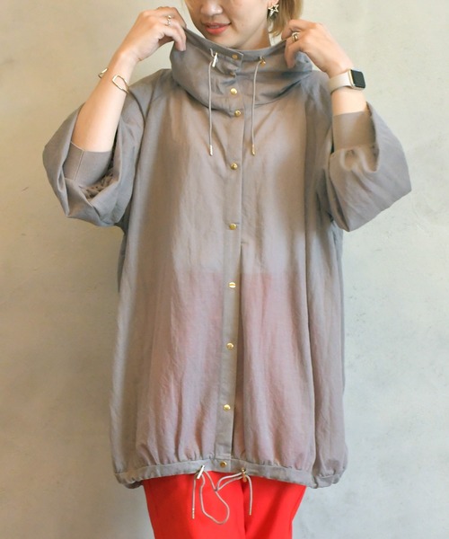 kese-moi(ケセモイ)の「シアーブルゾン(ブルゾン・レディース・グレイッシュベージュ/ブラック/カーキ・FREE)」の3枚目の写真