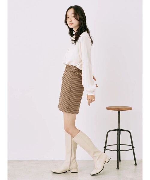 earth music&ecology（アースミュージックアンドエコロジー）の「2WAYフリルブラウス（シャツ/ブラウス・レディース・アイボリー/ネイビー/ピンク/サックスブルー/ドット・FREE）」の11枚目の写真