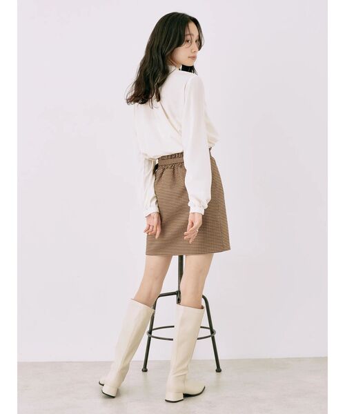 earth music&ecology（アースミュージックアンドエコロジー）の「2WAYフリルブラウス（シャツ/ブラウス・レディース・アイボリー/ネイビー/ピンク/サックスブルー/ドット・FREE）」の12枚目の写真