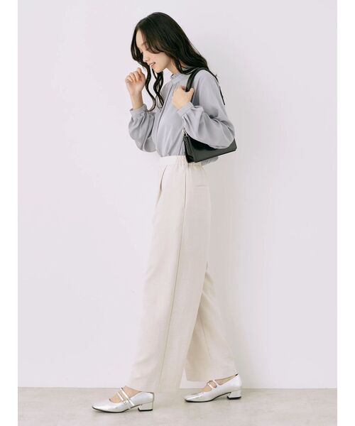 earth music&ecology（アースミュージックアンドエコロジー）の「2WAYフリルブラウス（シャツ/ブラウス・レディース・アイボリー/ネイビー/ピンク/サックスブルー/ドット・FREE）」の19枚目の写真