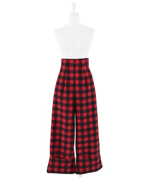 Narcissus（ナルシス）の「【SINN】Narcissusオリジナル  ギンガムハイウエストパンツ（その他パンツ・レディース・レッド/ブラック・FREE）」の14枚目の写真