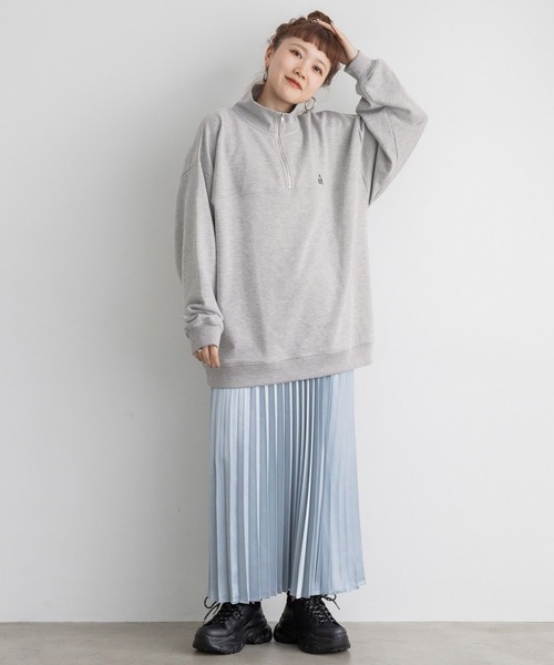 LOWRYS FARM（ローリーズファーム）の「ＧＥＲＲＹハーフＺＩＰウラケ　 976686（スウェット・メンズ・ホワイト/グレー/ブラック・LARGE/MEDIUM）」の11枚目の写真