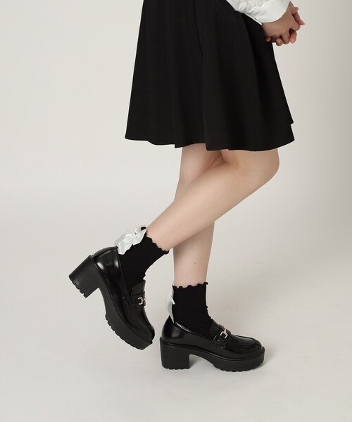 cs T&P(シーエスティーアンドピー)の「ビット付きローファー(パンプス・レディース・ブラック系1/ブラック/アイボリー・L/S/XL/M/LL)」の10枚目の写真